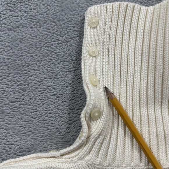 Polo Ralph Lauren Knit Sweater Youth L 12/14 White Pullover Stripe Preppy - Picture 4 of 8